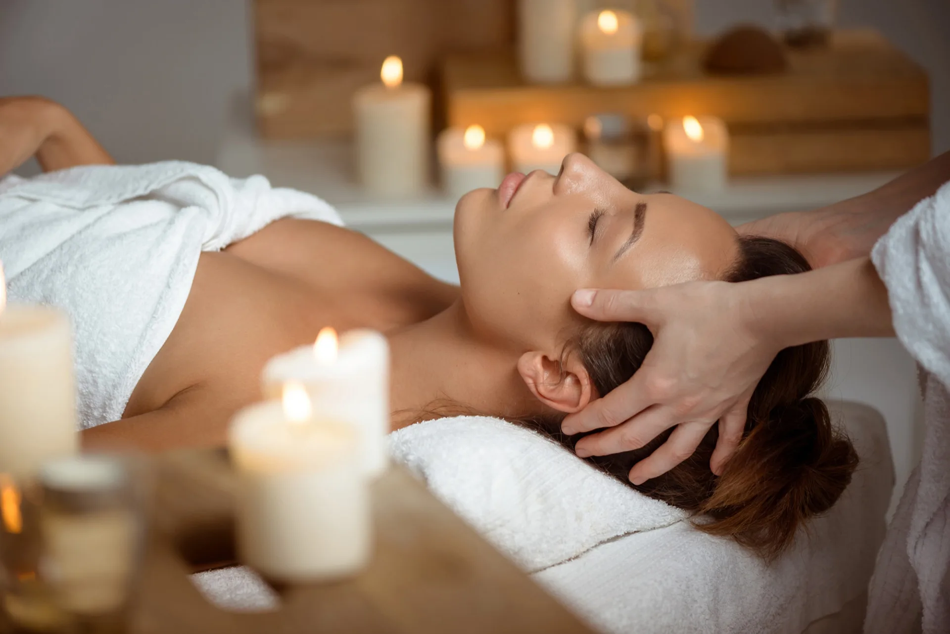 Warm spa setting — a moment of care and transformation
